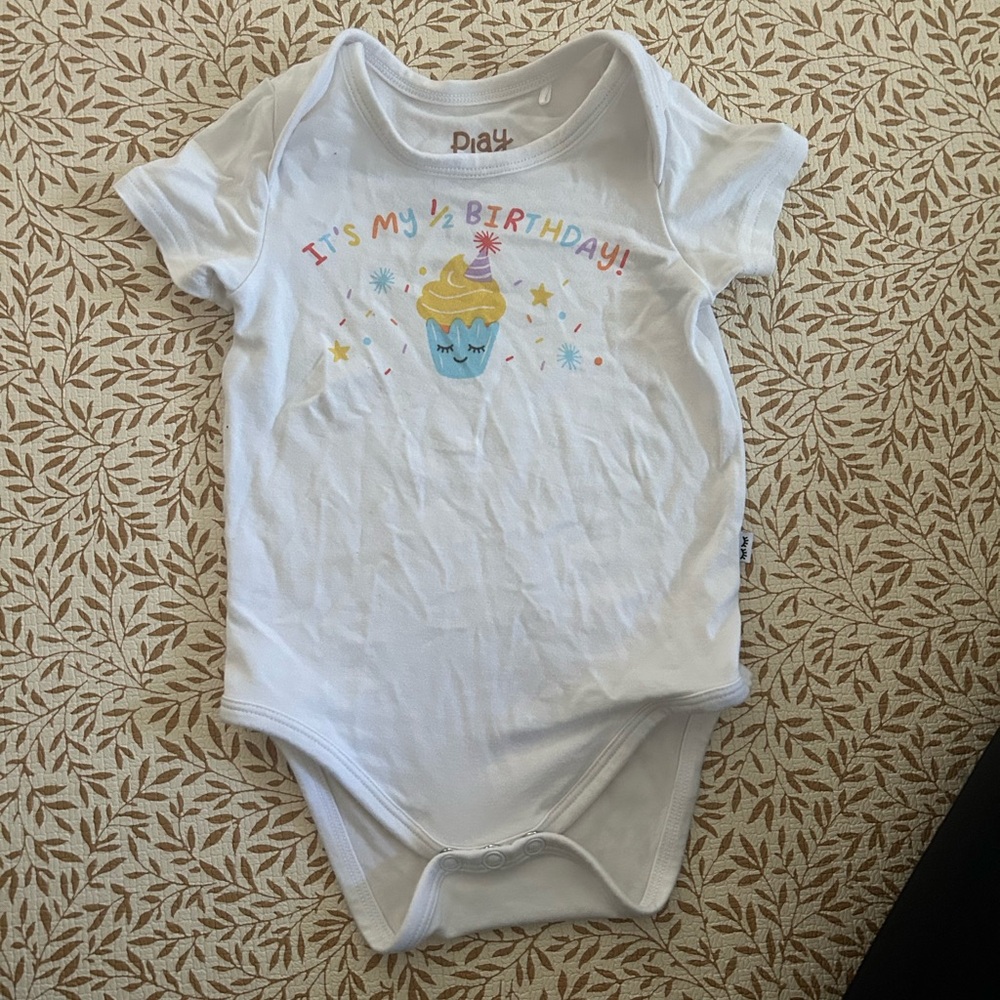 Little Sleepies it’s my half 1/2 birthday onesie 3-6 months